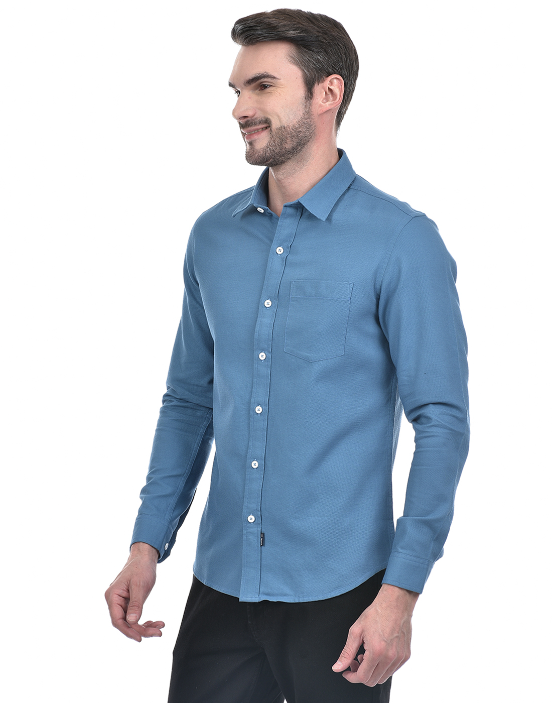 Numero Uno Men Solid Blue Shirt